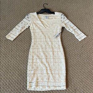Nightcap Cream Lace Long Sleeve Dress NWT